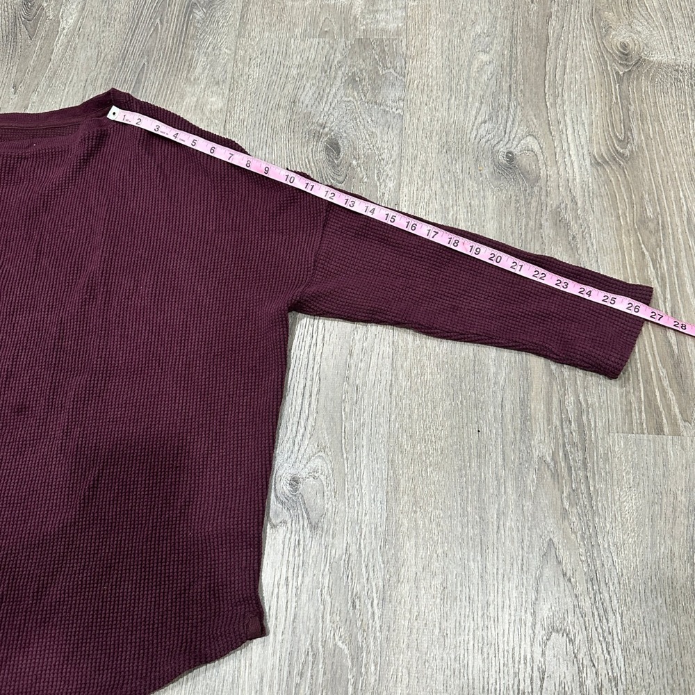 WE THE FREE Sweater Women's XL Burgundy Waffle Knit Oversized Knit Sweater - Picture 4 of 13